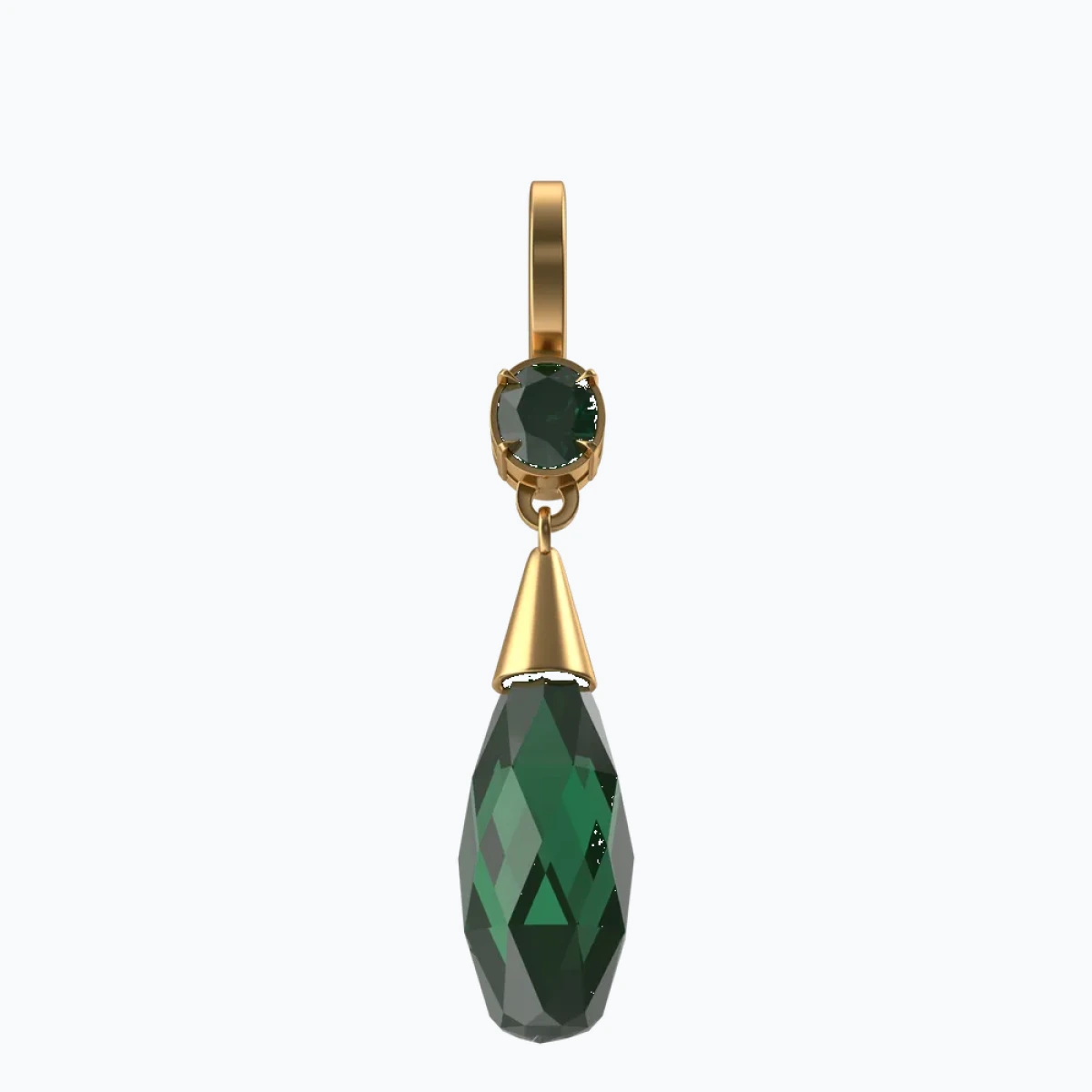 Green Crystal Earring