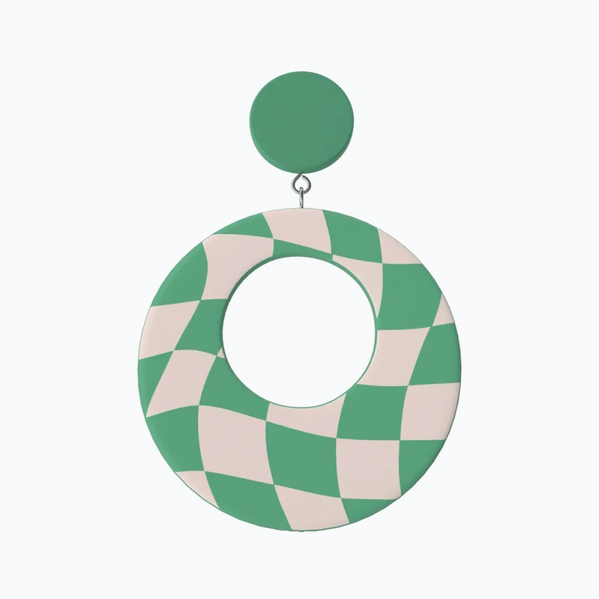 Green Oval Earring