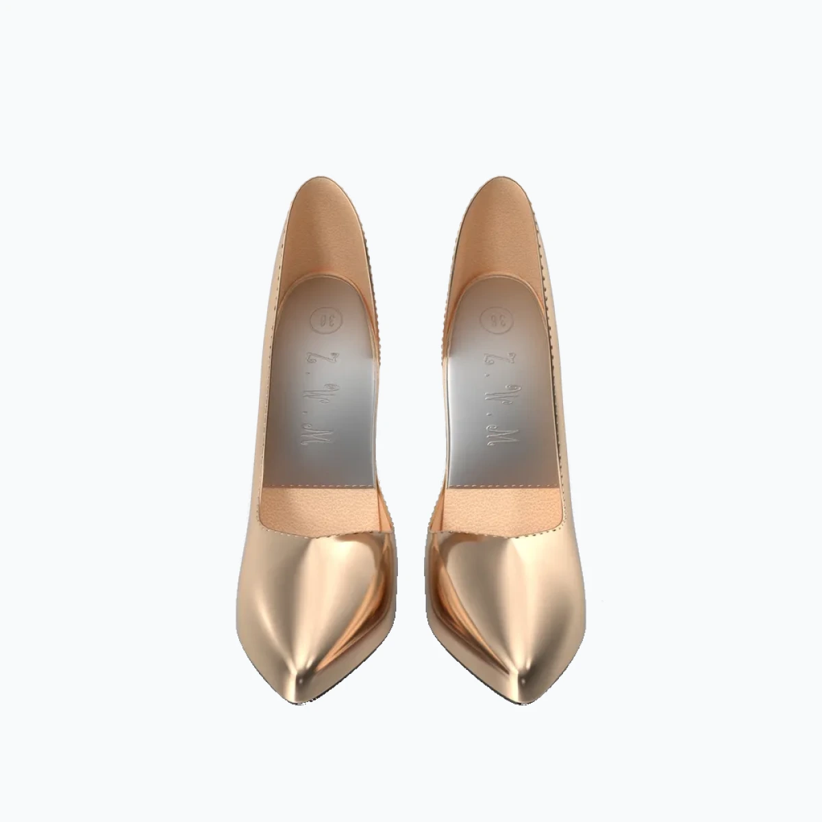 Golden Shoes Woman